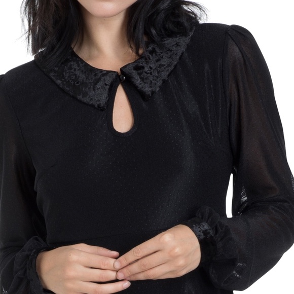 NWOT Jawbreaker Dotted Mesh Black Wednesday Dress - Picture 7 of 7